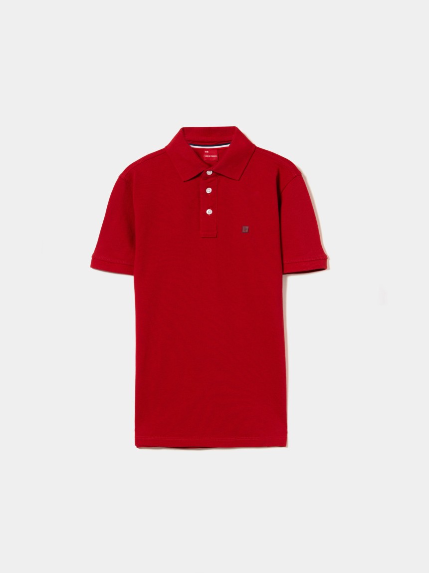 Polo de manga curta 100% algodão