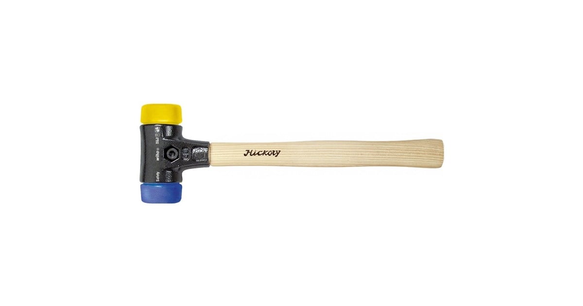 WihaKunststof hamer Safety middelzacht/hard  (Zwart/houtkleur)