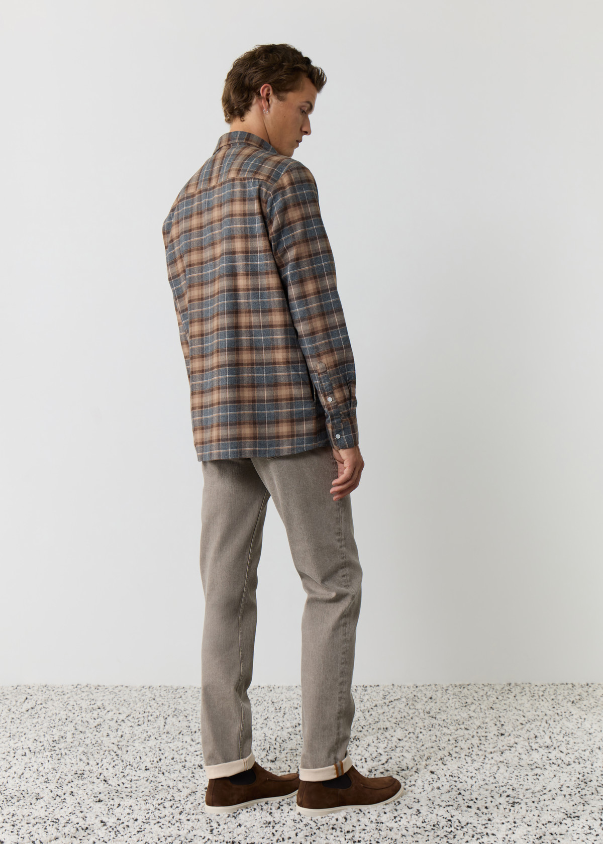 Jean skinny en coton stretch taupe
