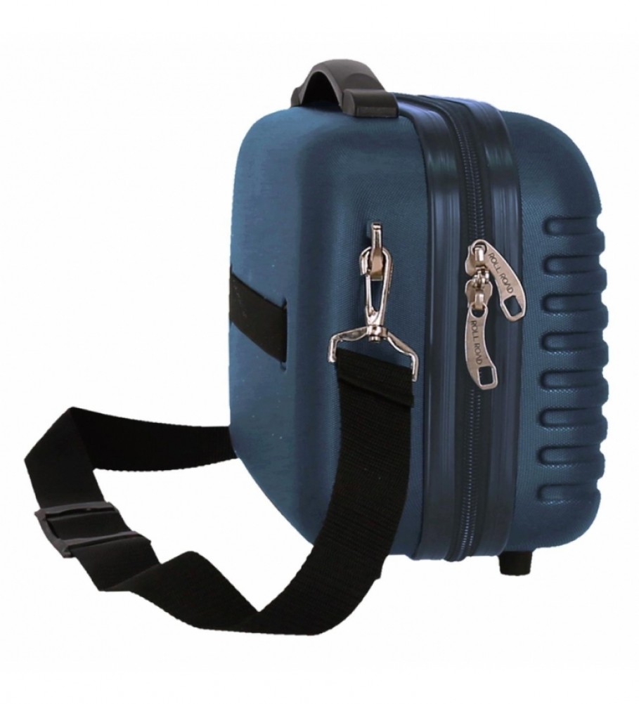 Nécessaire Roll Road ABS Roll Road India Adaptável azul marinho - 29x21x15cm