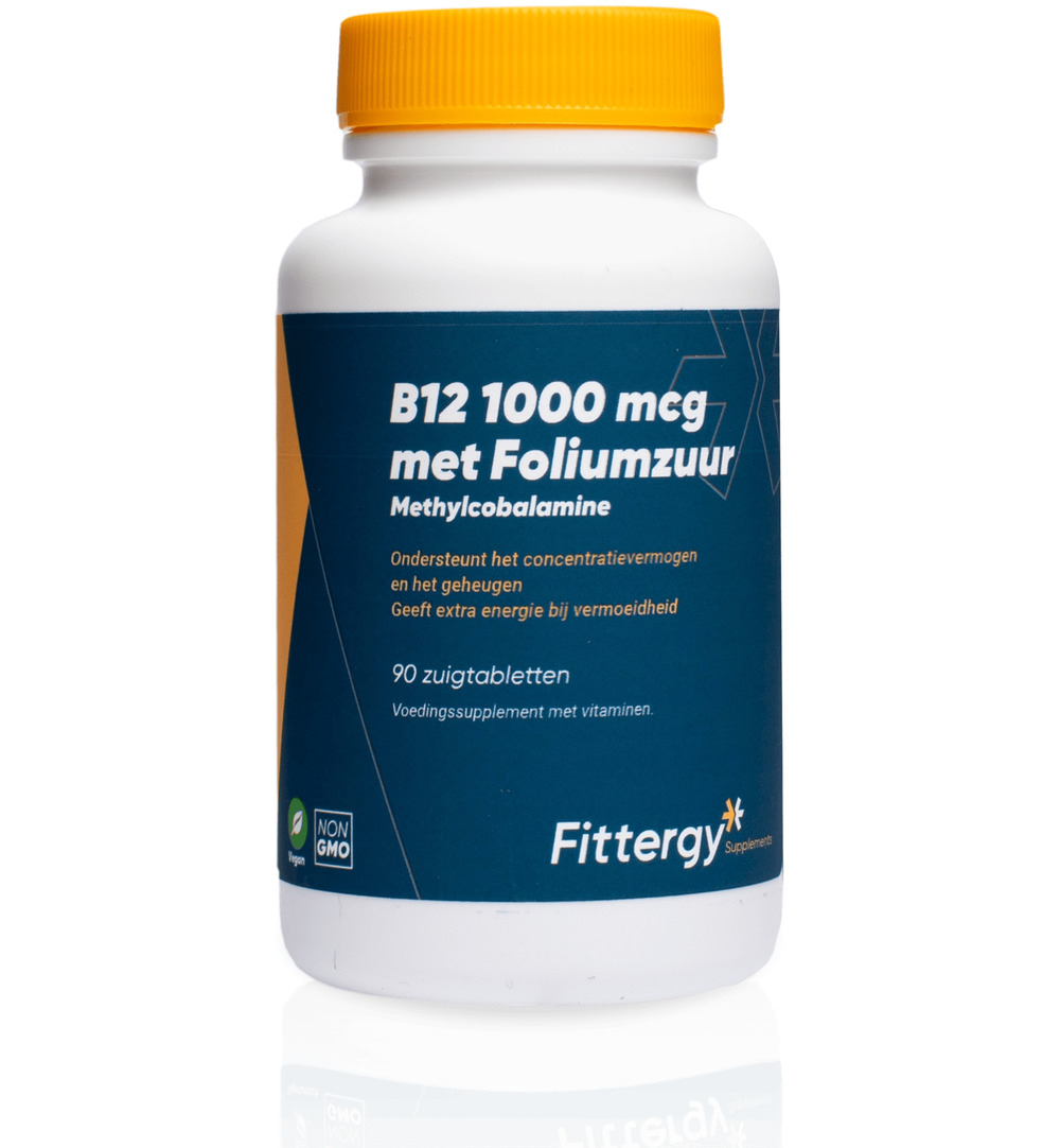 Fittergy B12 1000mcg Methylcobalamine (90 zuigtabletten)