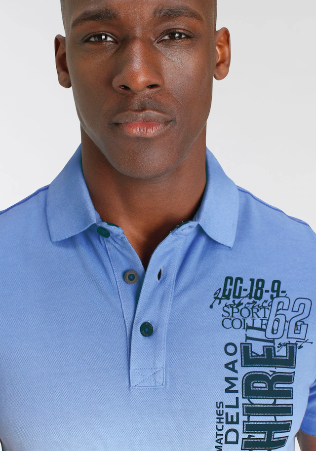 DELMAO Poloshirt , kurzärmelig,  lässiges Batikmuster,  Polokragen