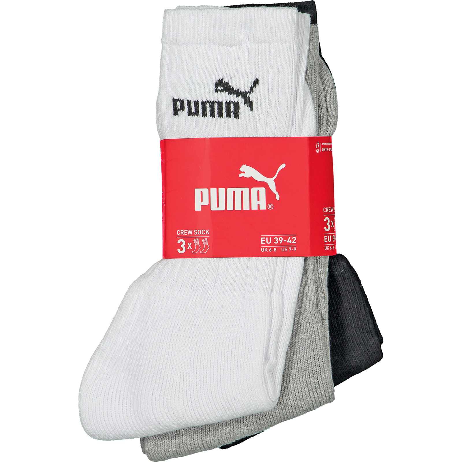 Puma Herren-Sportsocken, 3 Paar 39-42