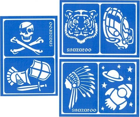Ansigtsmaling Skabeloner - Dreng - 6 Stk - Snazaroo