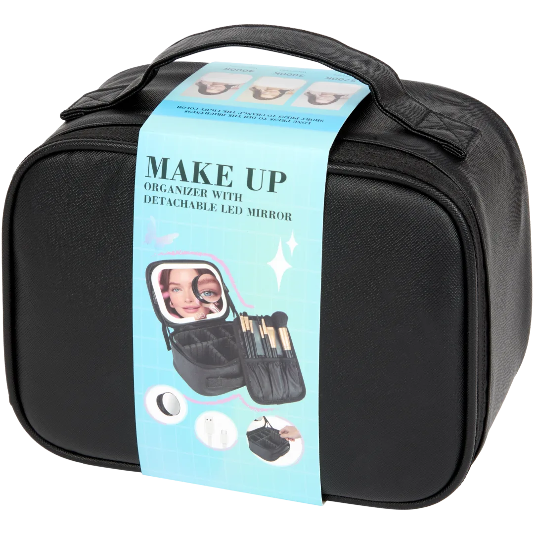 Organisateur de maquillage avec miroir LED