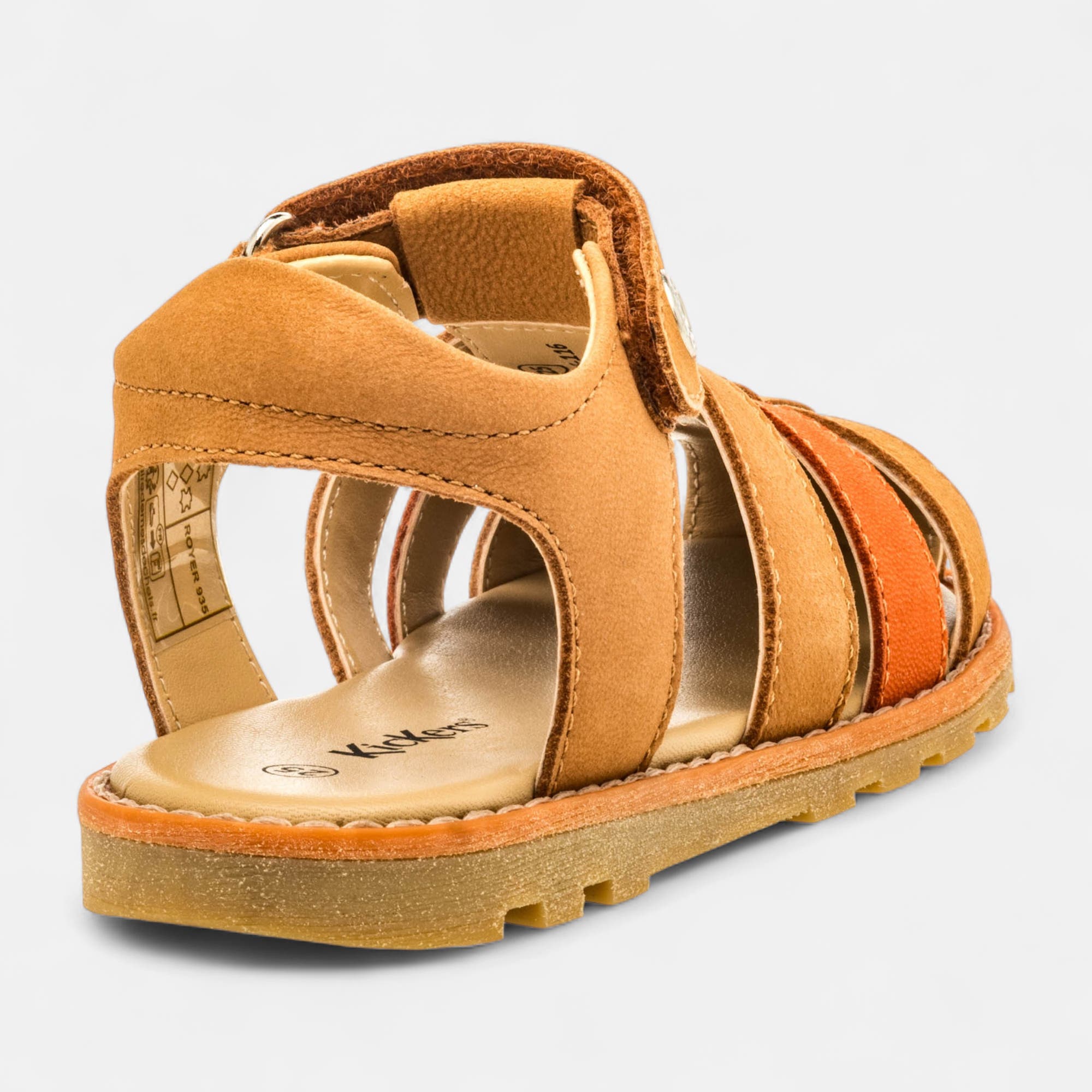 Sandales Garçon en cuir cognac