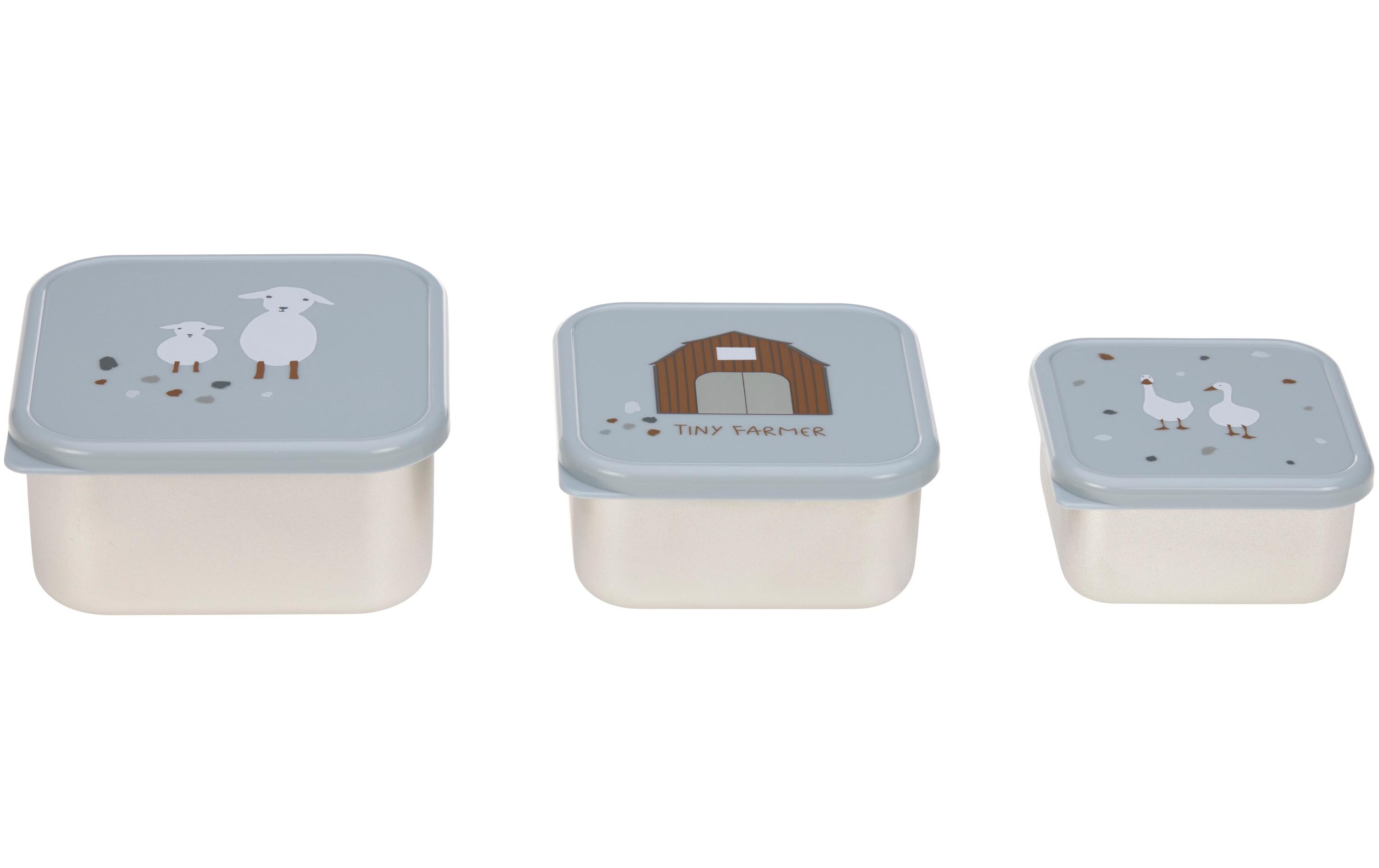 Lunchbox 3er Set Tiny Farmer Sheep/Goose BlueSnackboxen-Set