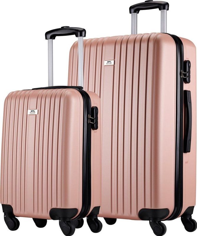 Slazenger Kofferset 2 Delig - Handbagage Trolley 26L en Ruimbagage Koffer 71L - Rosé