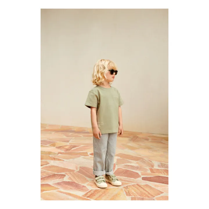 Liewood T-shirt Sixten Crocodile | Vert kaki clair