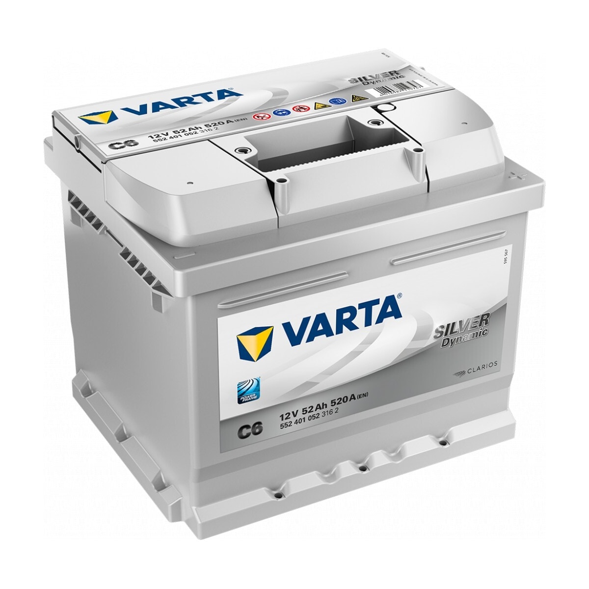 VARTA Silver Dynamic Batteri 12V 52AH 520CCA (207x175x175/175) +høyre C6