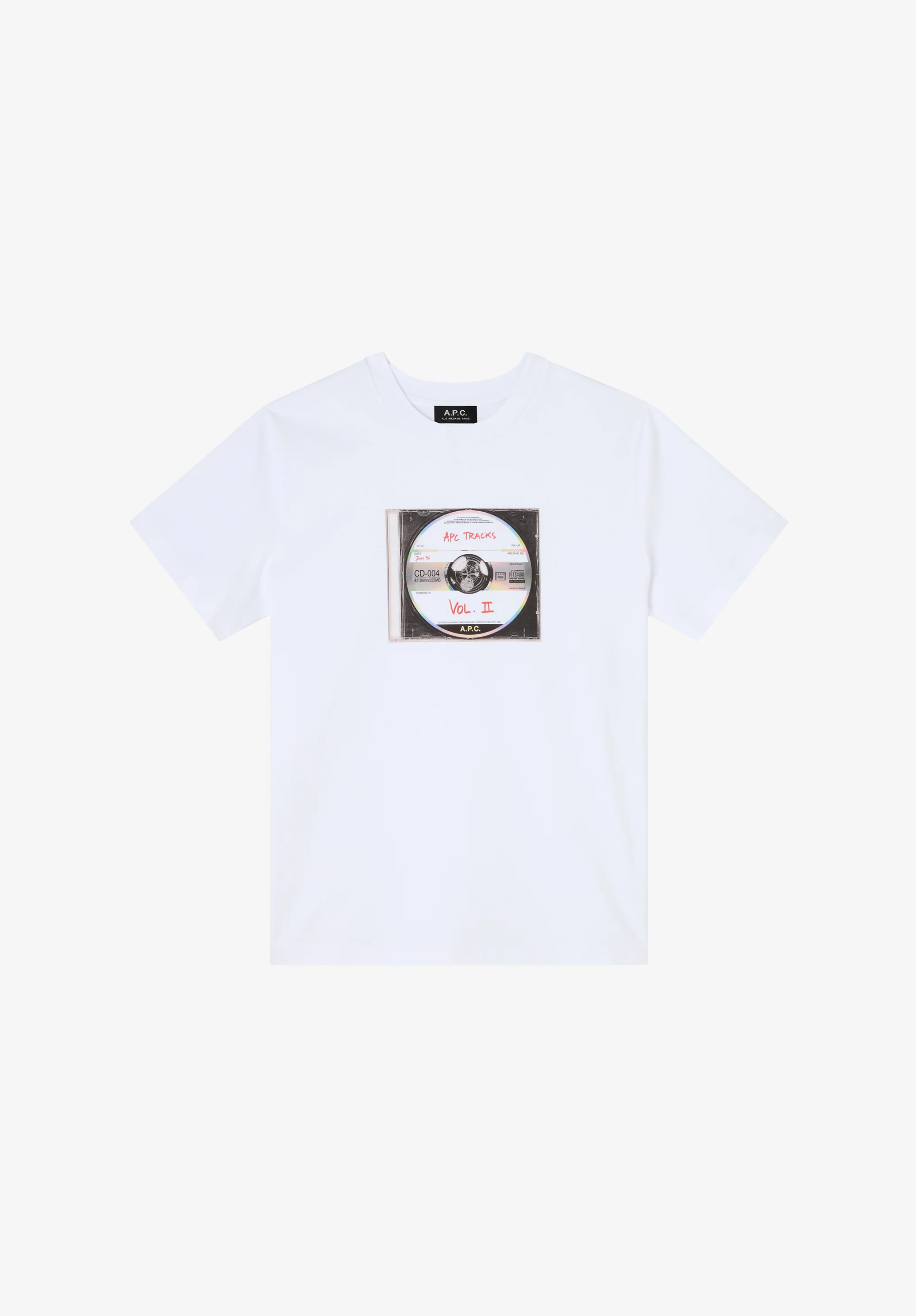 T-shirt A.P.C. Tracks - Blanc