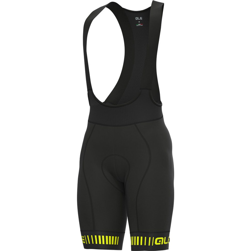 Alé Strada Bibshorts Herren black fluo yellow