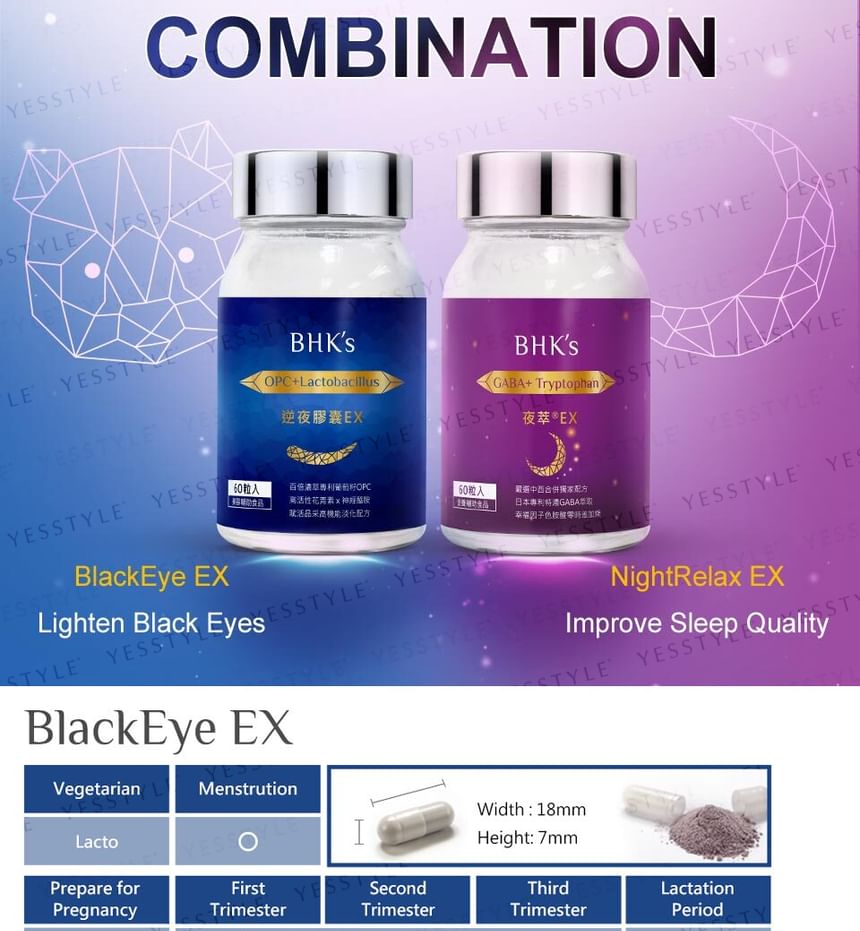 BHK's - Black Eye Ex+ OPC + Lactobacillus Veg Capsule