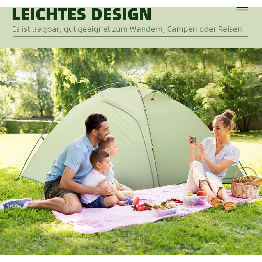 Outsunny Campingzelt mit Tragetasche weiß