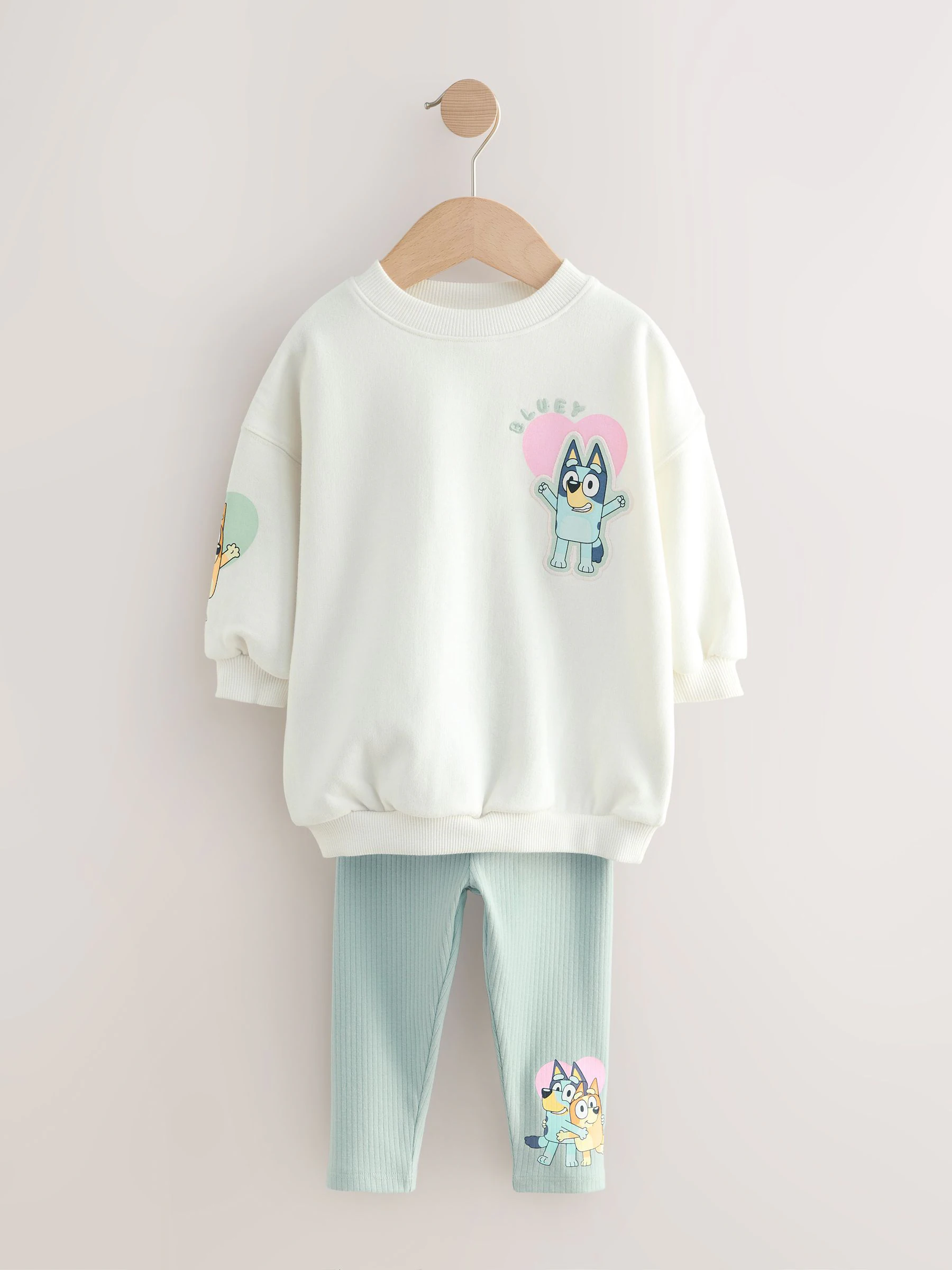 Crème - Bluey-set van sweatshirt en legging (12mnd -7jr)
