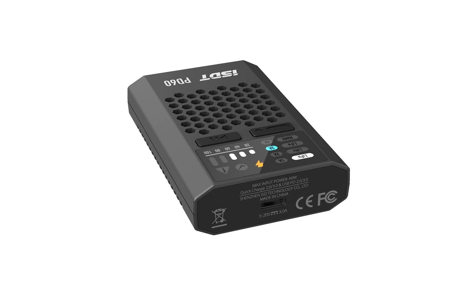 USB-Ladegerät PD60 60W 1-4S, XT60USB-C Modellbau-Ladegerät für 1-4S LiPo Akkus