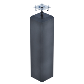 Betonpoer met plaat antraciet 15 x 15 x 58 cm