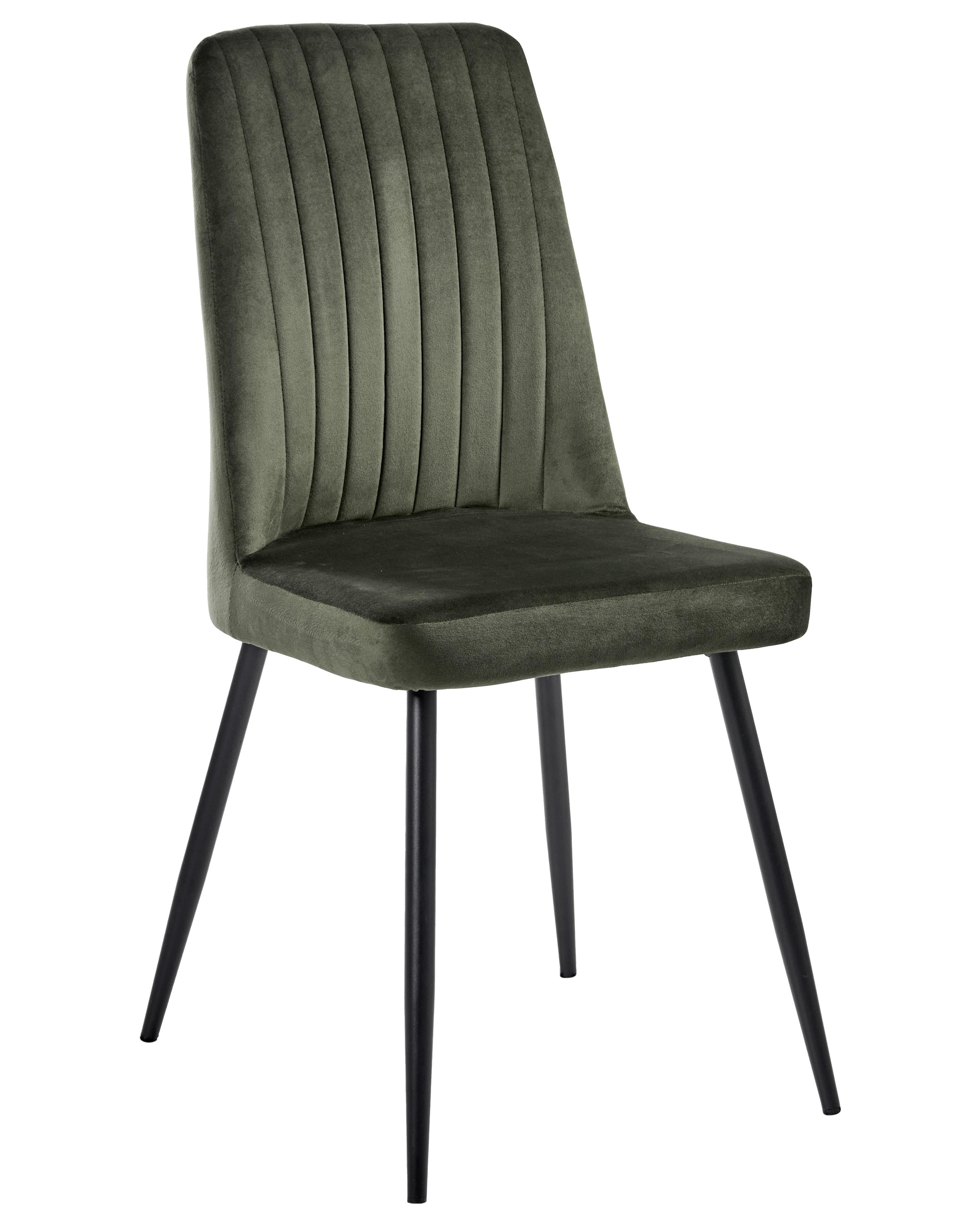 Set van 4 eetkamerstoelen KIRBY Fluweel Donkergroen
