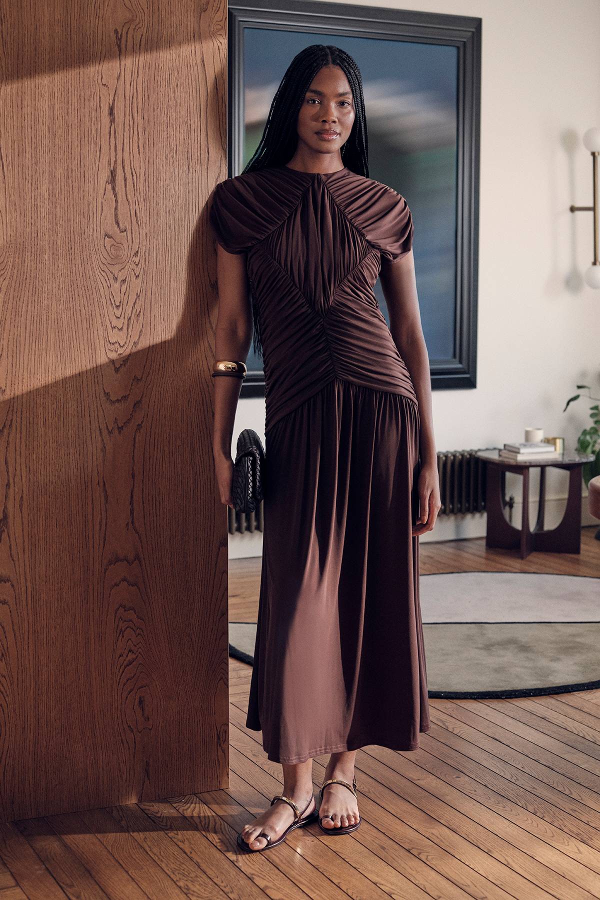 KarenMillen Robe Maxi Froncée En Jersey Premium Petite