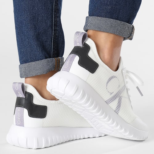 Baskets Femme Sporty Runner Slip-On 0687 White Lavender Aura