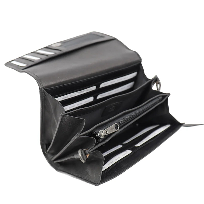 Bear Design Clutch/schoudertasje Elly Zwart
