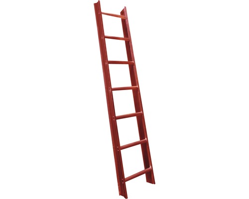 Dakladder, aluminium, baksteenrood, 2000 mm, 7 sporten