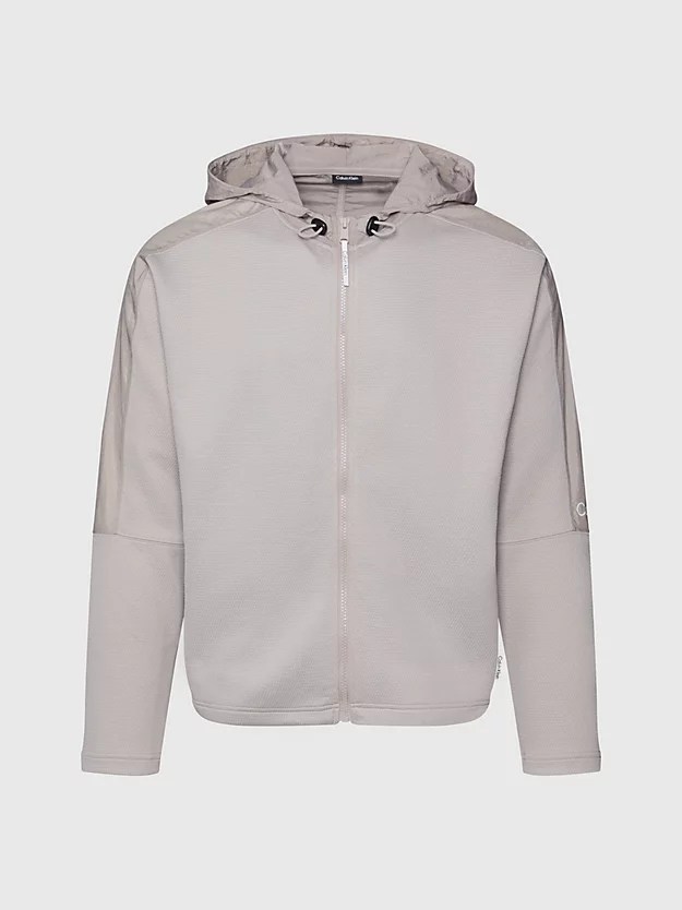 Moletom com zíper frontal em jacquard