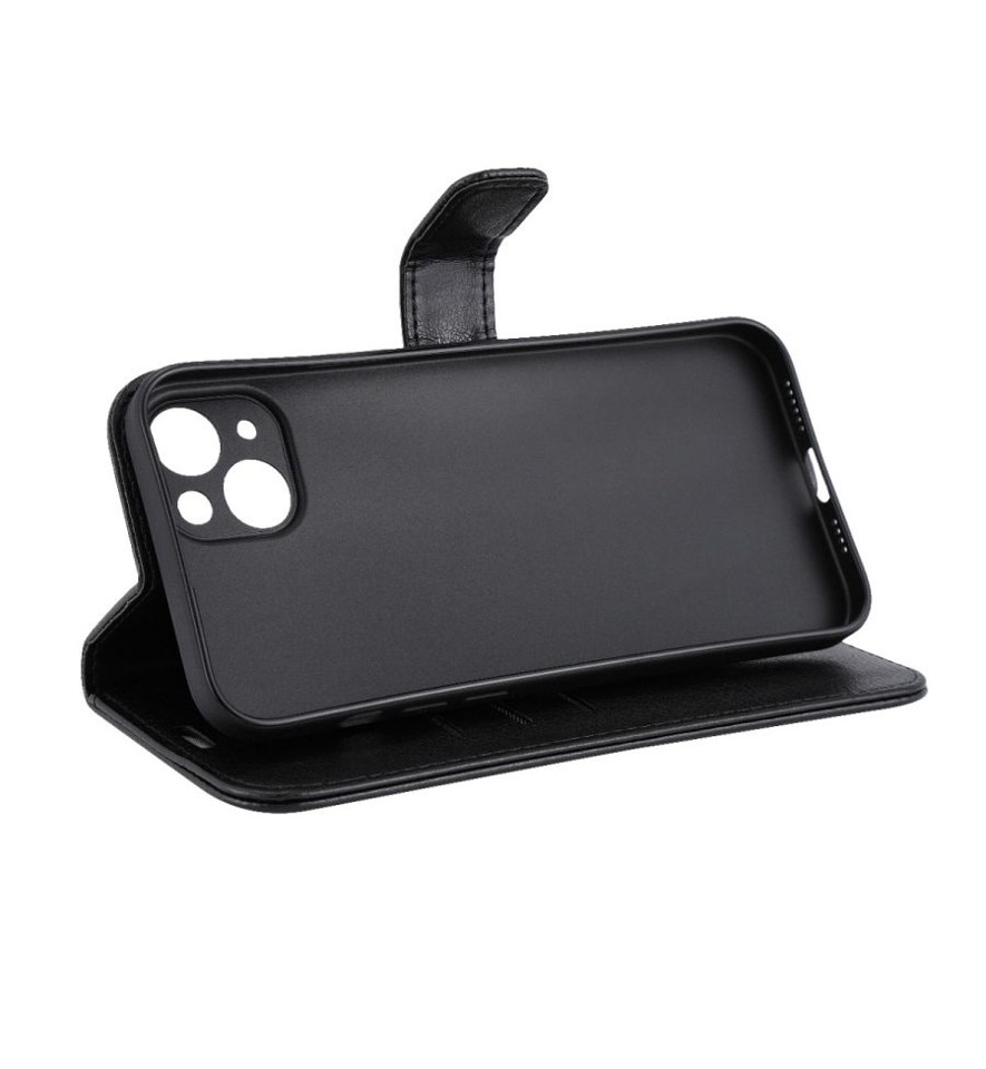 RadiCover - Strålingsbeskyttelse Wallet Vegansk læder iPhone 15 PLUS Flipcover Sort PU