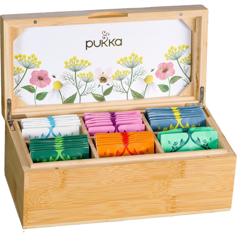 Thés et infusions Sélection Bio Pukka - Coffret en bambou de 42 sachets