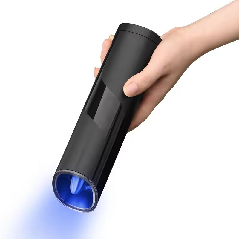 Elektrische Pfeffermühle Salz Grinder Automatische Gewürzmühle mit LED Licht (Batteriebetrieben) - Schwarz
