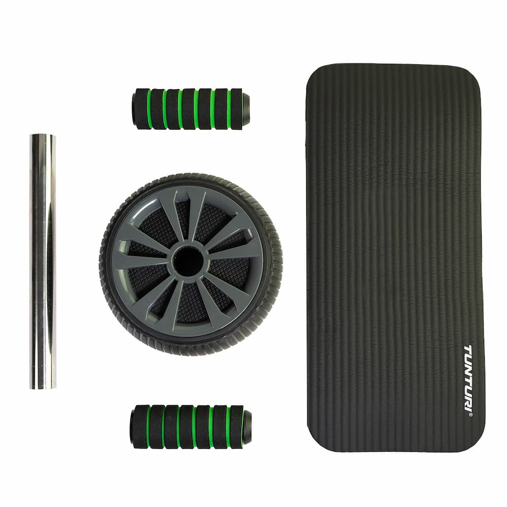 TUNTURI Pro Exercise Wheel Deluxe avec Tapis NBR