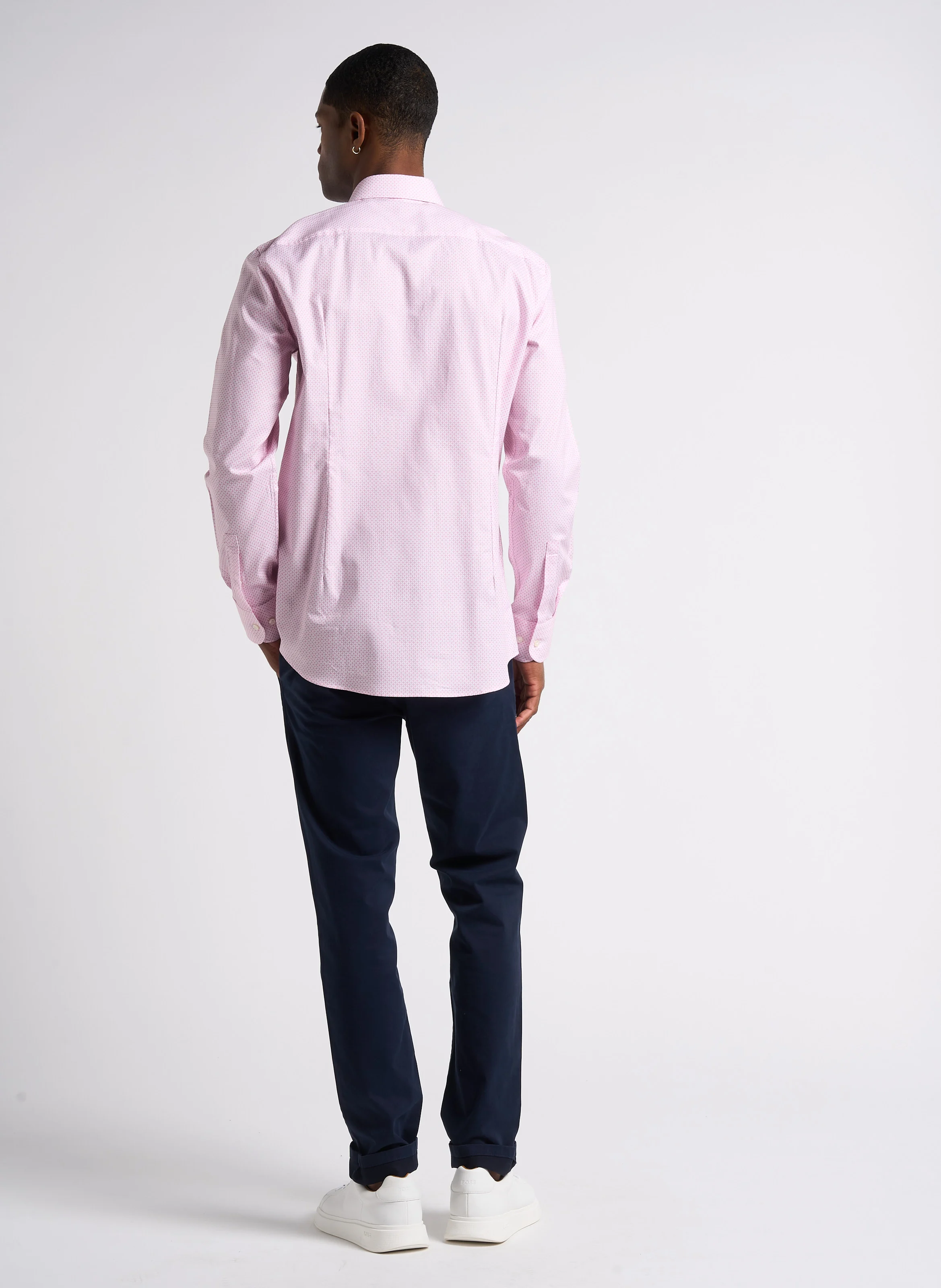 Pantalon chino en coton stretch | Bleu