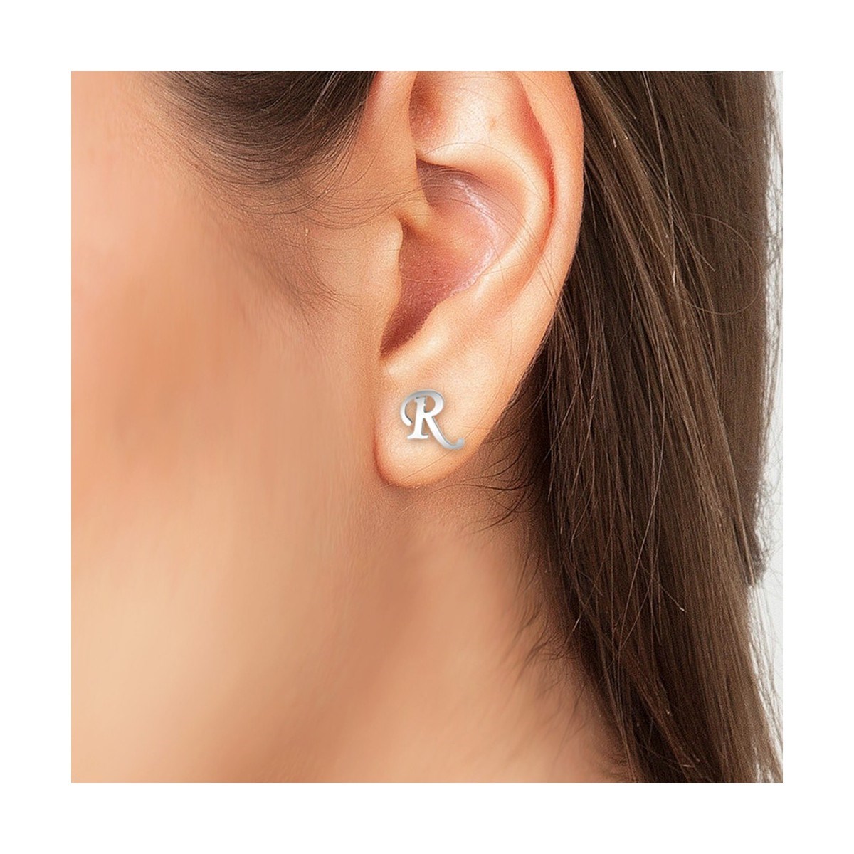 Boucles d'oreilles lettre R par SC Bohème