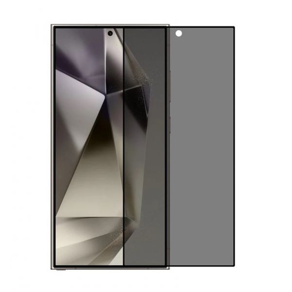 Película Privacidade de Vidro Temperado 5D Full Samsung Galaxy S25 Ultra Black