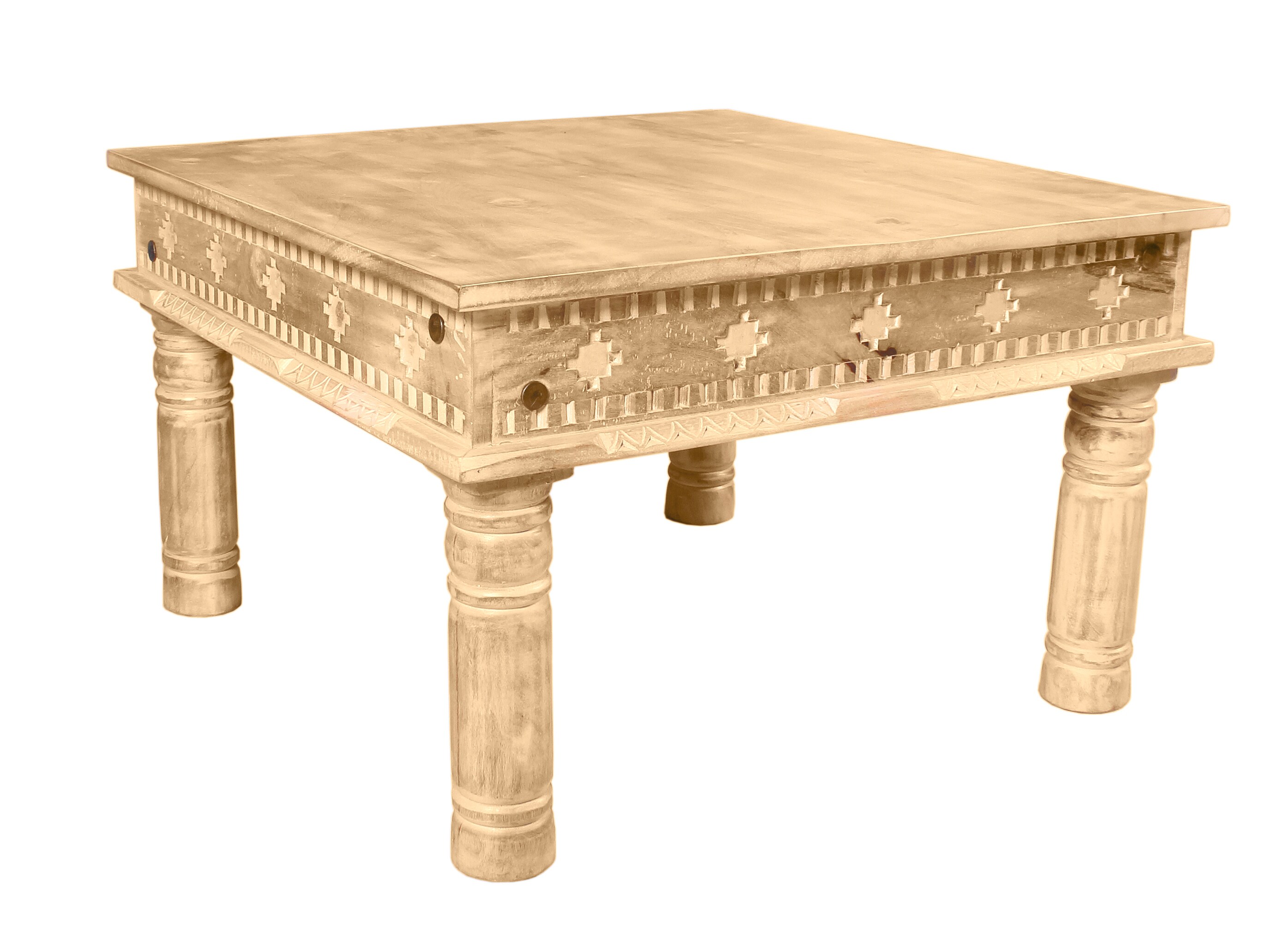 Couchtisch 70x70 Mangoholz Tisch Beistelltisch Wohnzimmertisch Sofatisch massiv