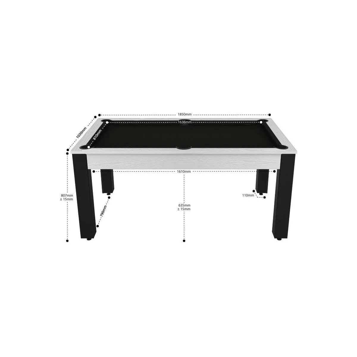 Jardindeco Texas - Blanc bois et Noir