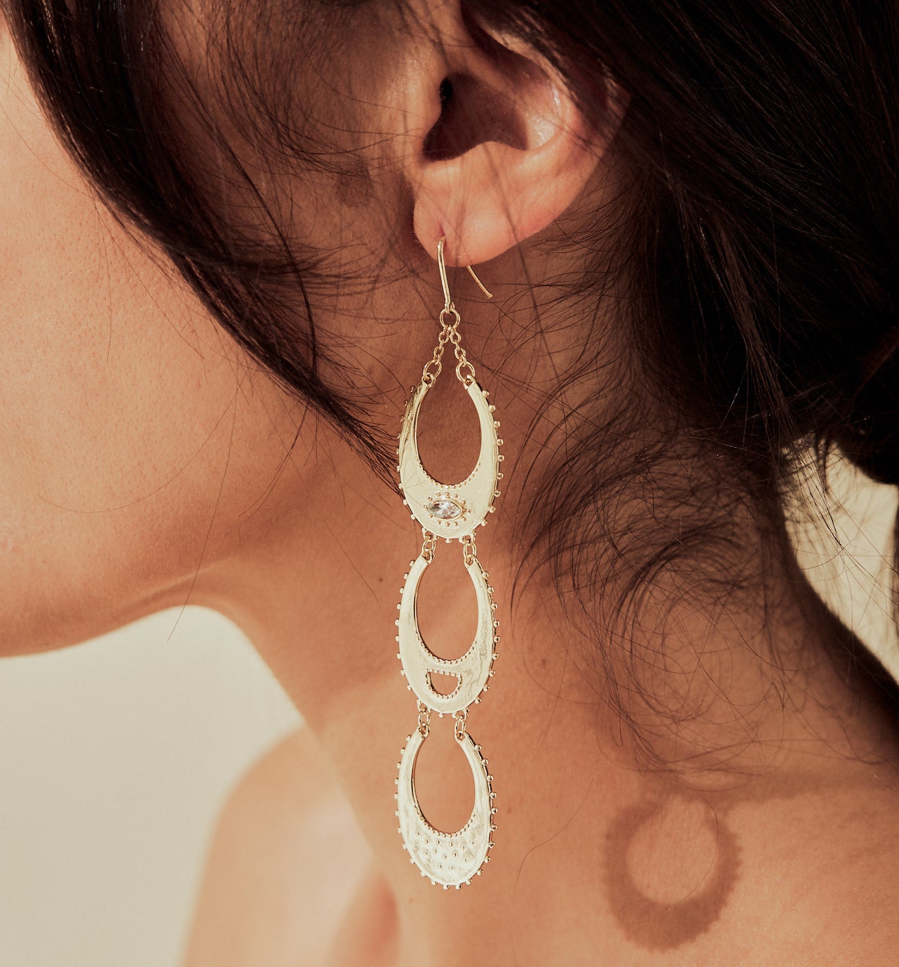 Boucles d'oreilles ECLIPSE - Coloration dorée