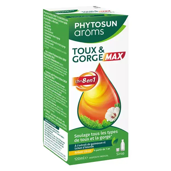Xarope Phytosun Arôms para Tosse e Garganta Efeito Máximo 8 em 1 120ml