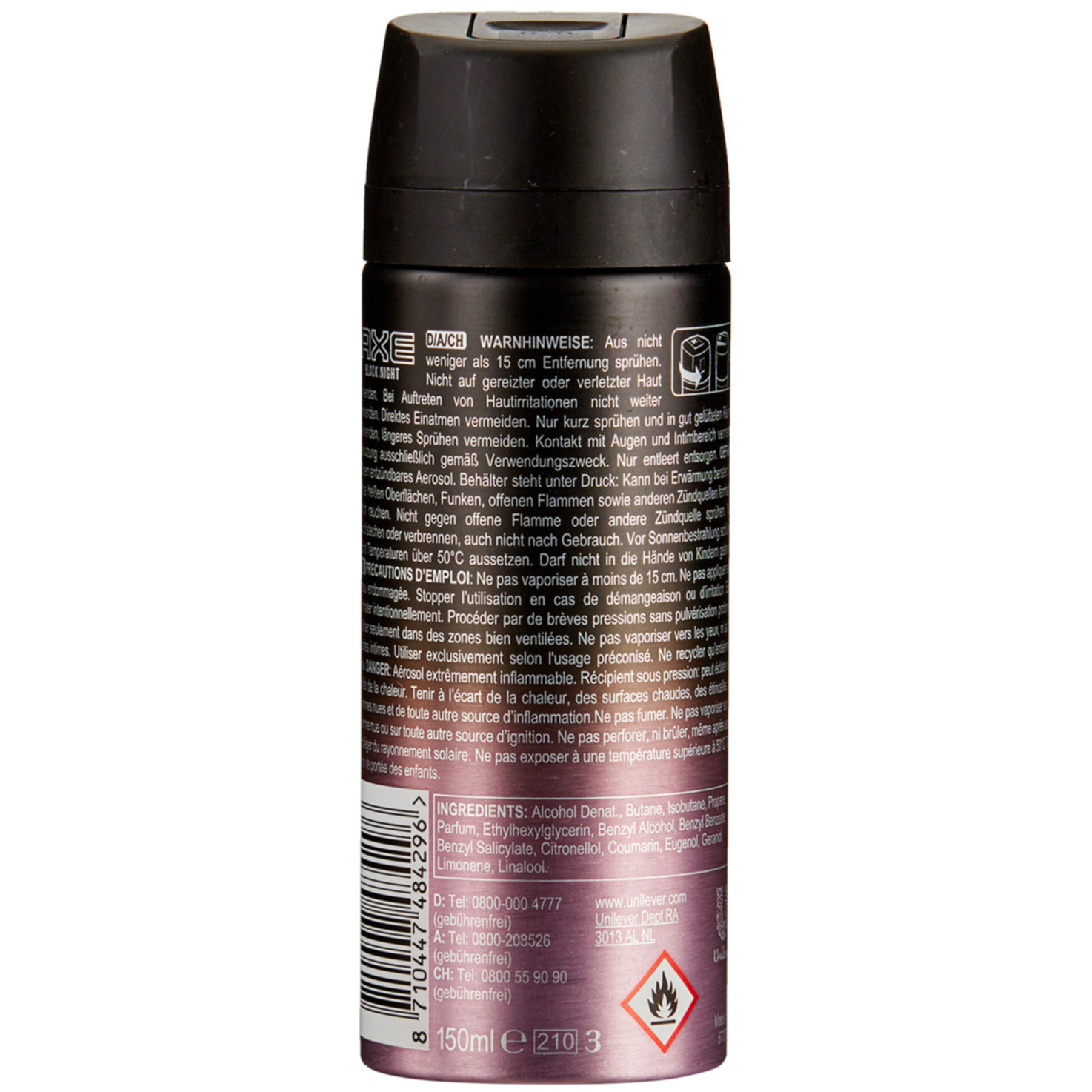 Axe Deo Spray Black Night ohne Alu