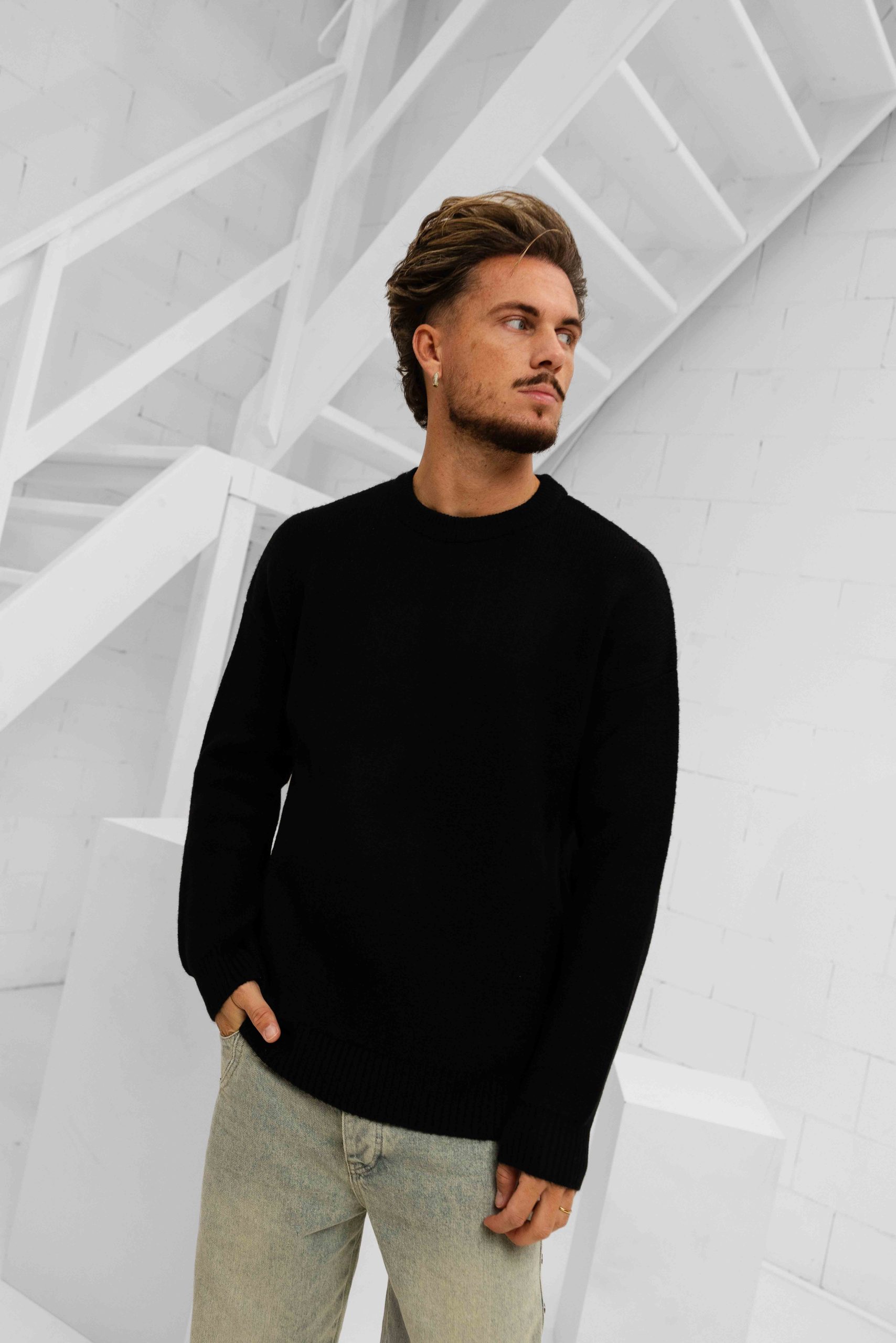 Croyez Gallery Knit Sweater Heren Zwart
