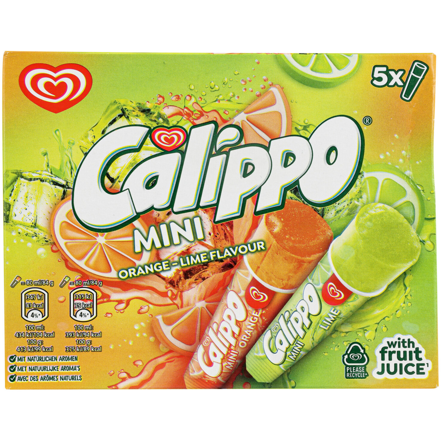 Calippo Mini Orange Lime 5x80ml