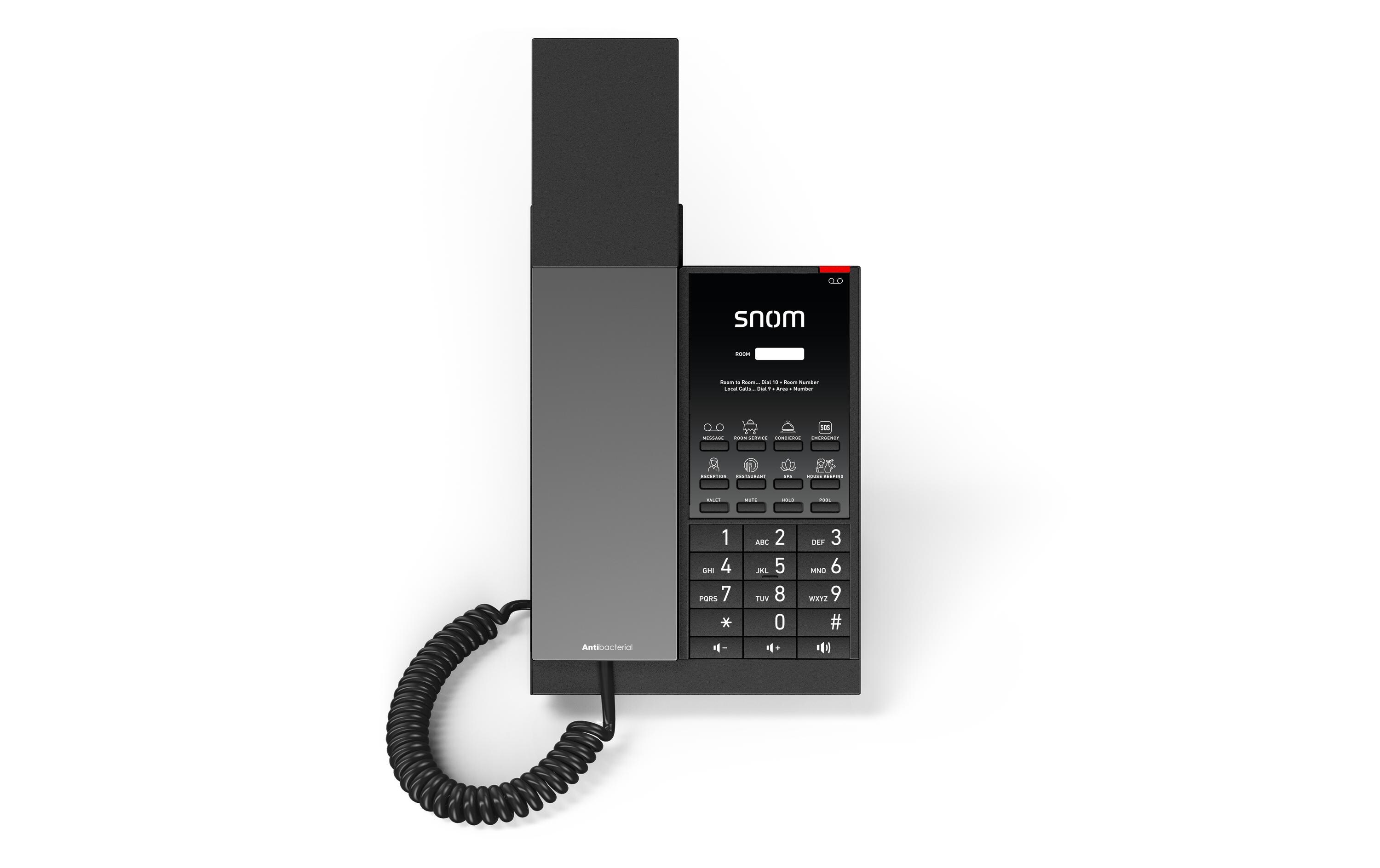 Tischtelefon HD350A, Analoges Hoteltelefon SchwarzModernes Telefon, dass sich gut in jede Umgebung einfügt