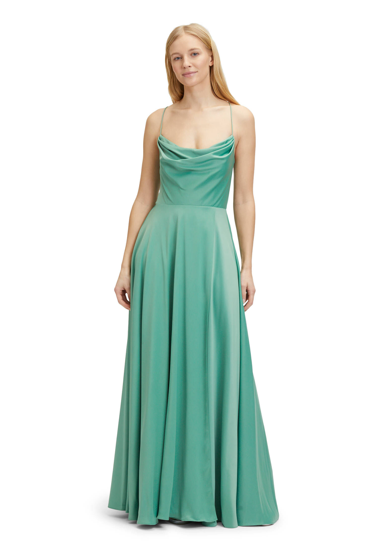 VM Vera Mont| Damen Abendkleid mit Wasserfallausschnitt