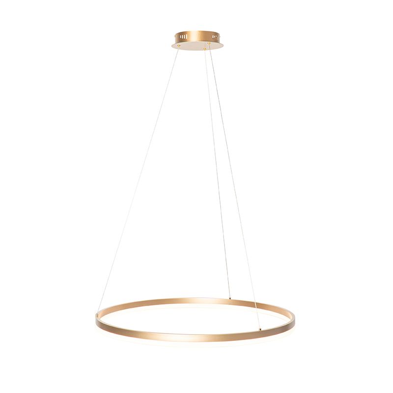 Design hanglamp goud 60 cm incl. LED 3-staps dimbaar - Anello