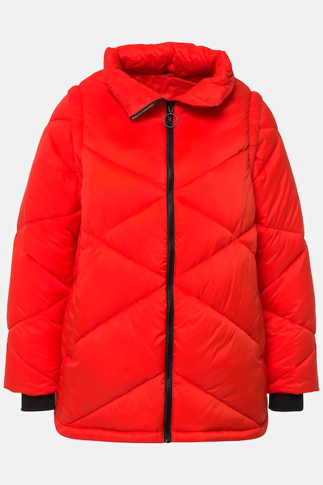 HYPRAR 2-in-1-Pufferjacke, Ärmel abnehmbar, Stehkragen