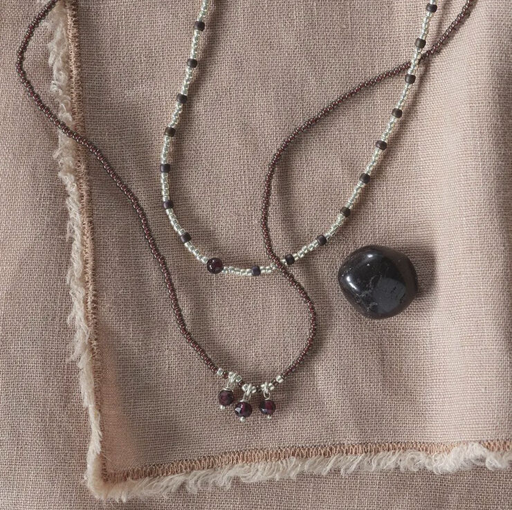 A Beautiful Story Empathy Garnet Necklace SC Silver