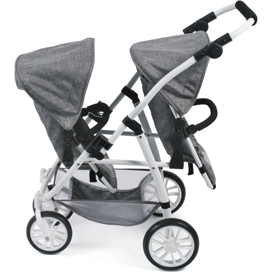 BAYER CHIC 2000 Tandem-Buggy VARIO für Puppen, Jeans grey