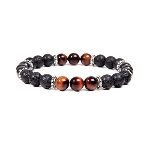 Bracelet défense en œil de tigre rouge