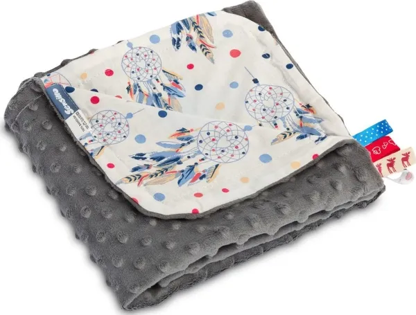 Sensillo MINKY BLANKET 75x100 DREAM CATCHERS GRAPHITE 4307/4216