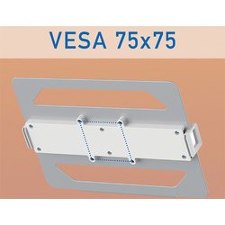 Support de laptop pour bras pour écran, argent
